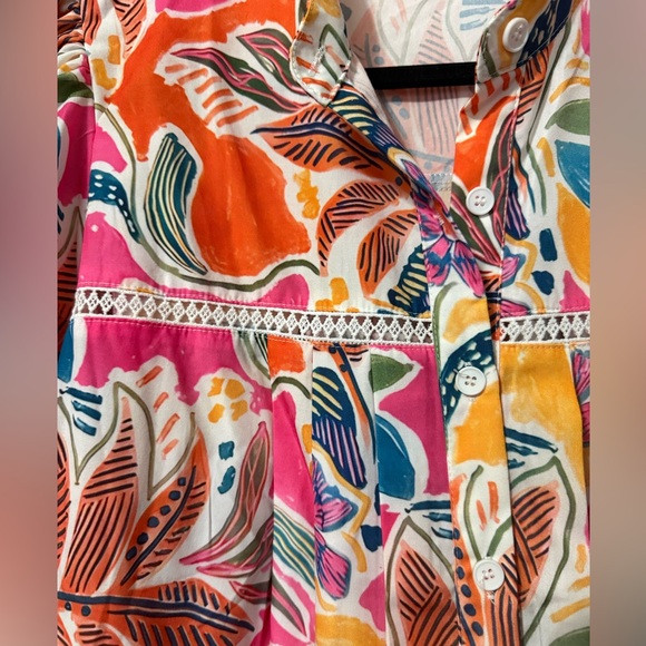Floral Multicolor Top- L - Picture 3 of 6